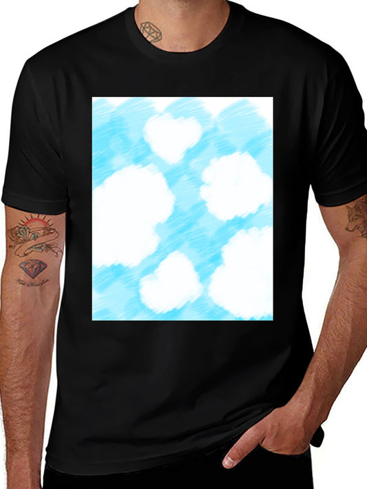 Cloud Print Black T-Shirt