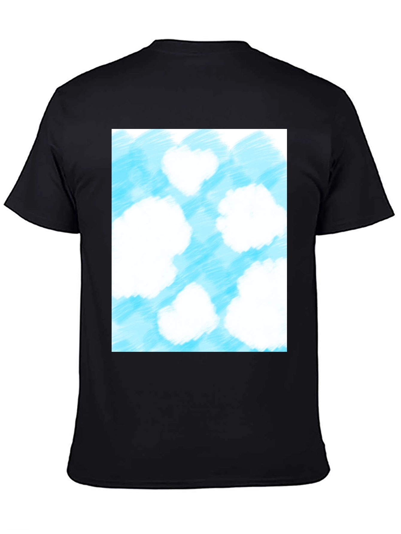 Cloud Print Black T-Shirt