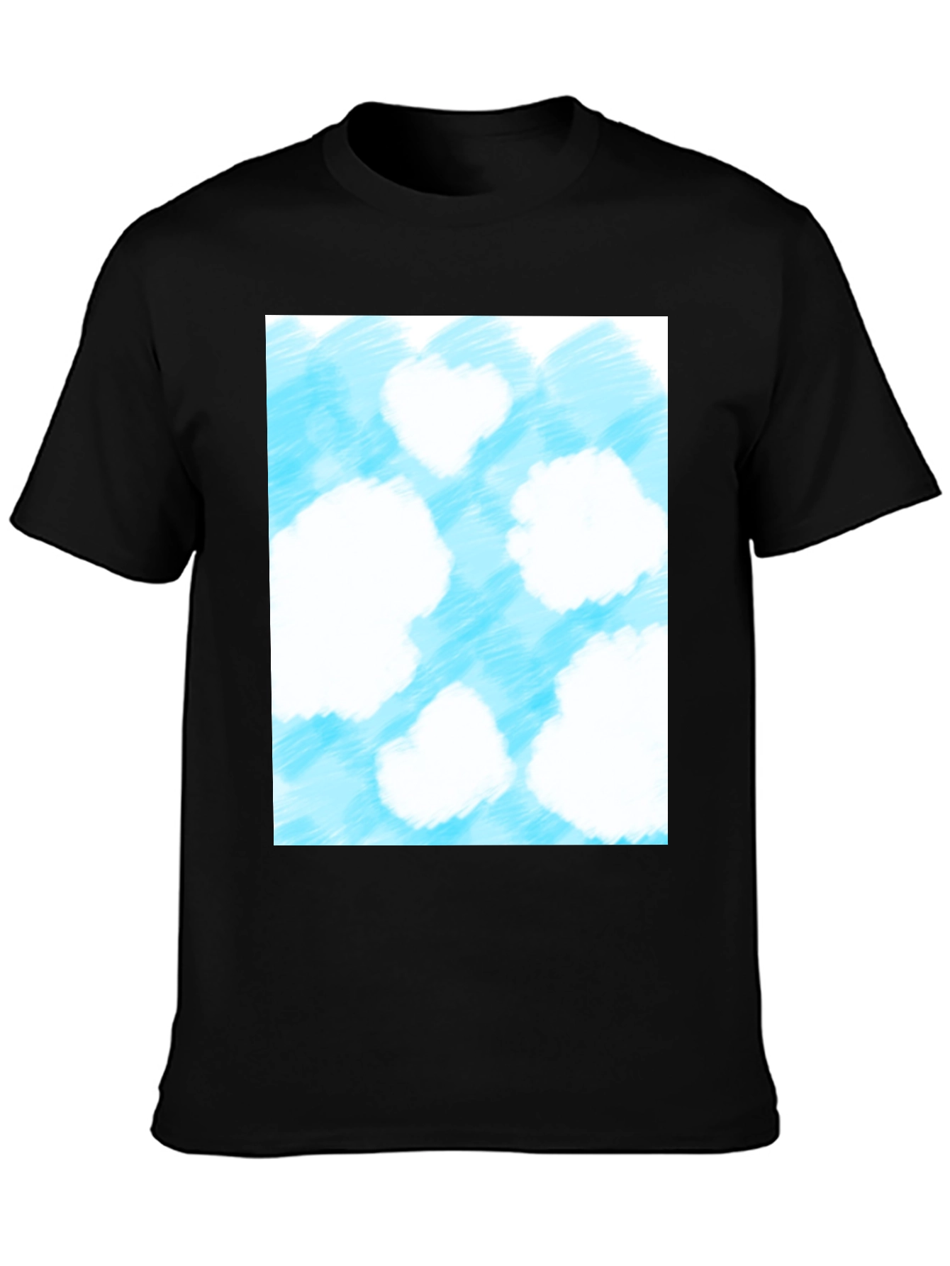 Cloud Print Black T-Shirt