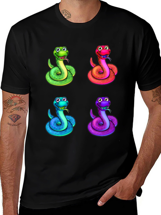 Colorful Cartoon Snake T-Shirt