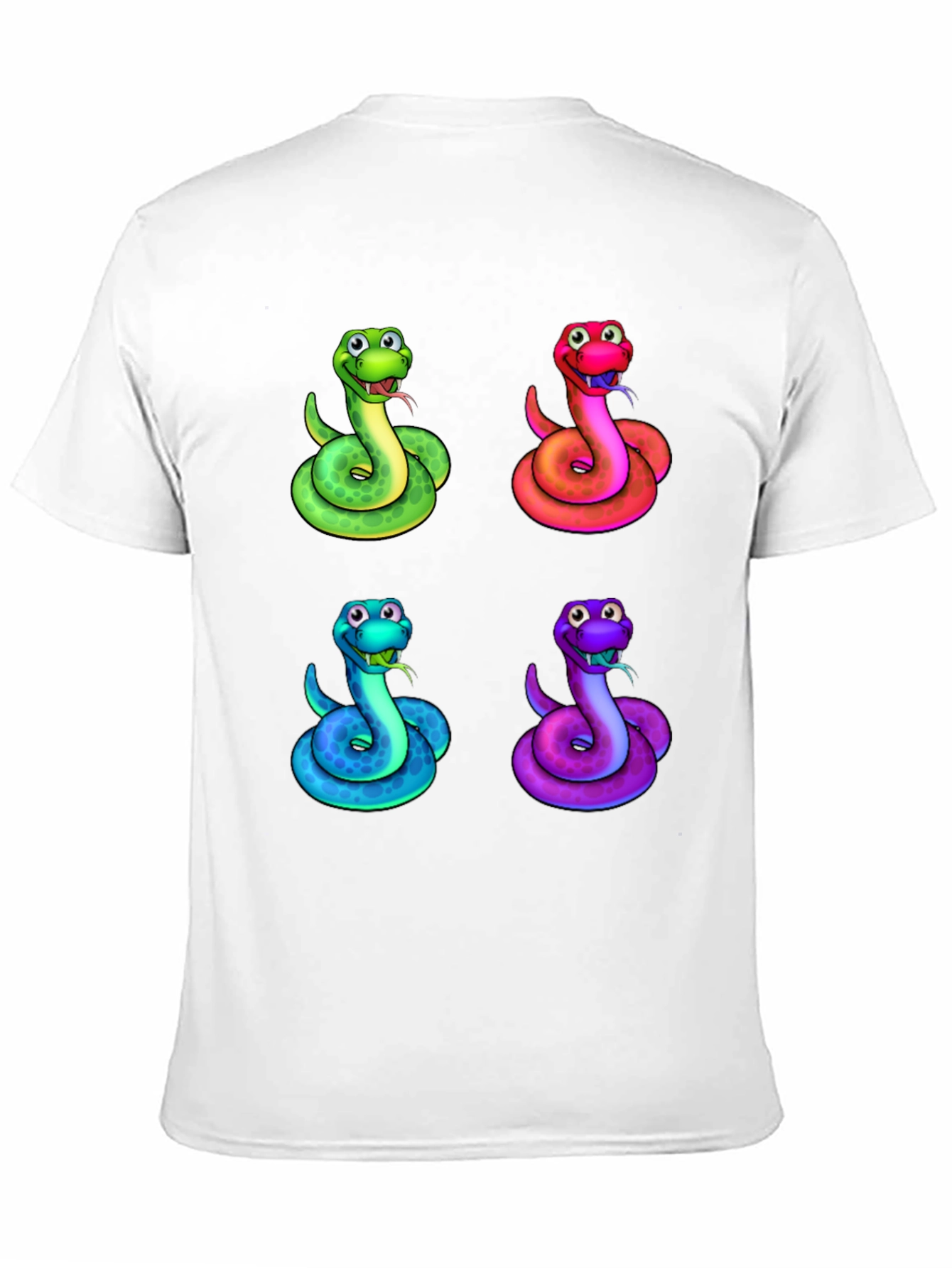 Colorful Cartoon Snake T-Shirt
