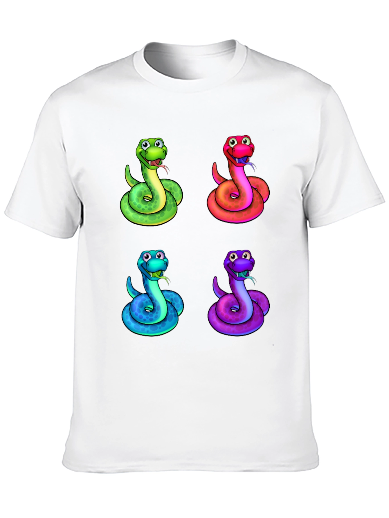 Colorful Cartoon Snake T-Shirt