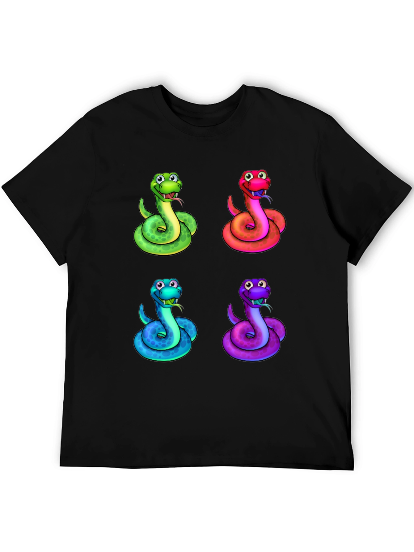 Colorful Cartoon Snake T-Shirt
