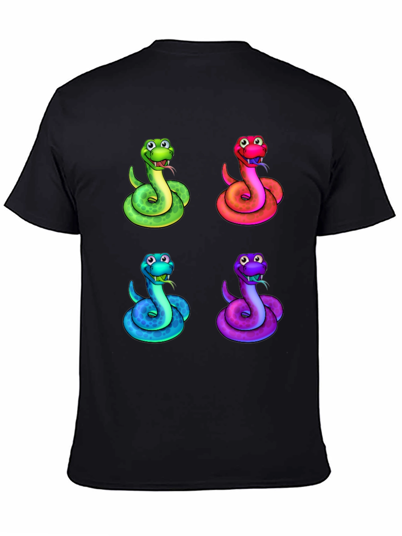 Colorful Cartoon Snake T-Shirt