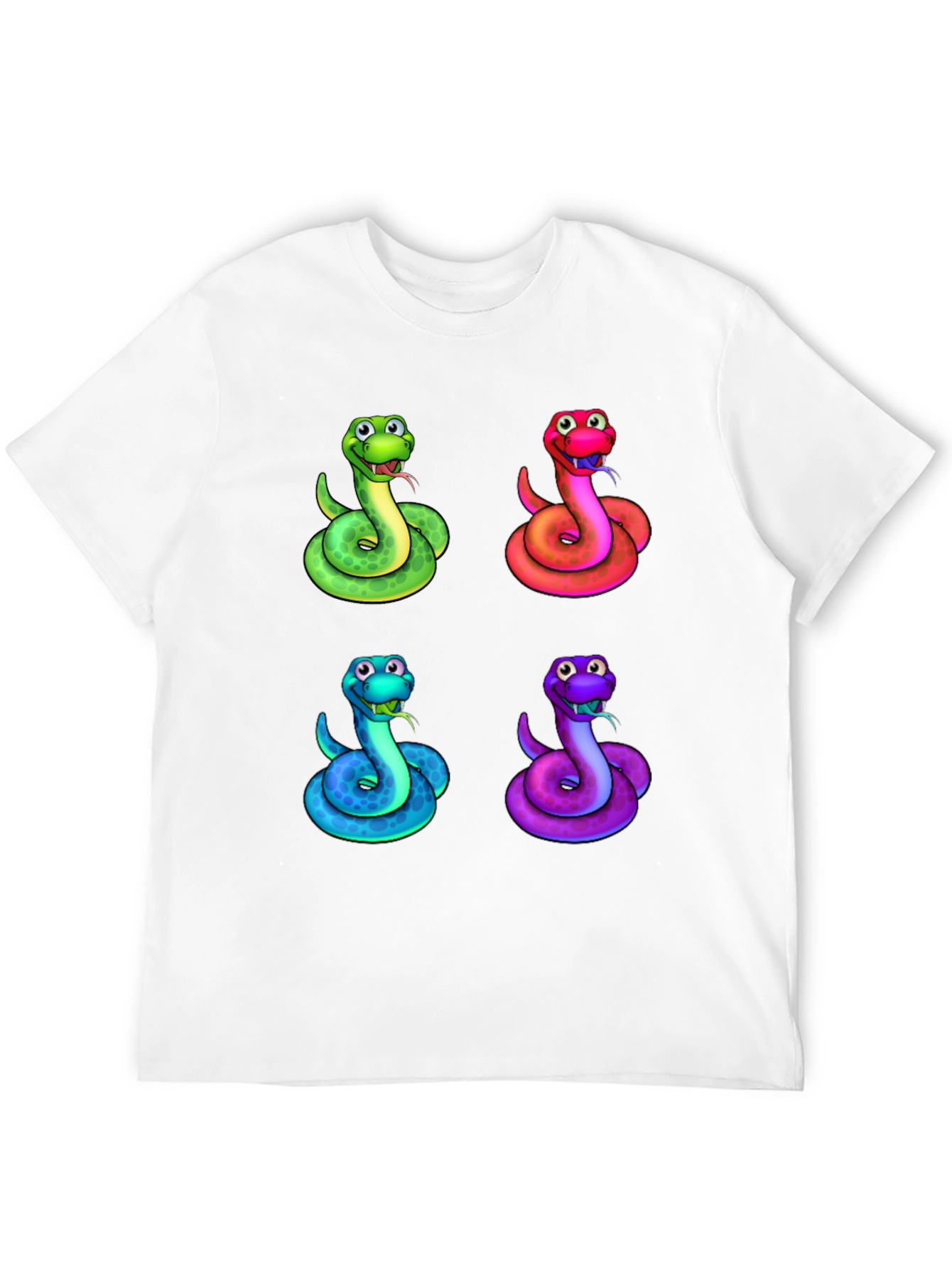 Colorful Cartoon Snake T-Shirt
