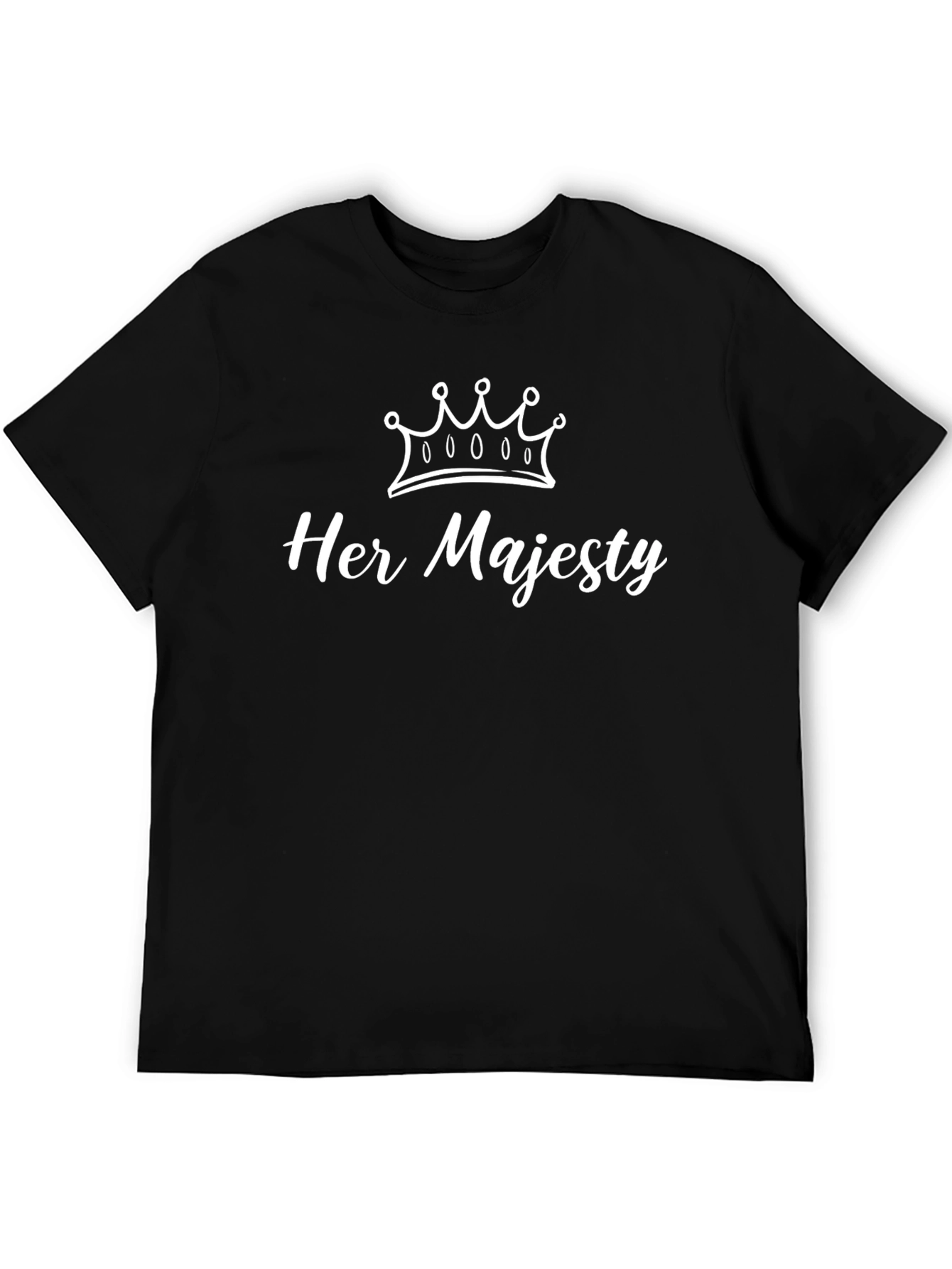 Her Majesty Crown Graphic Tee - Black