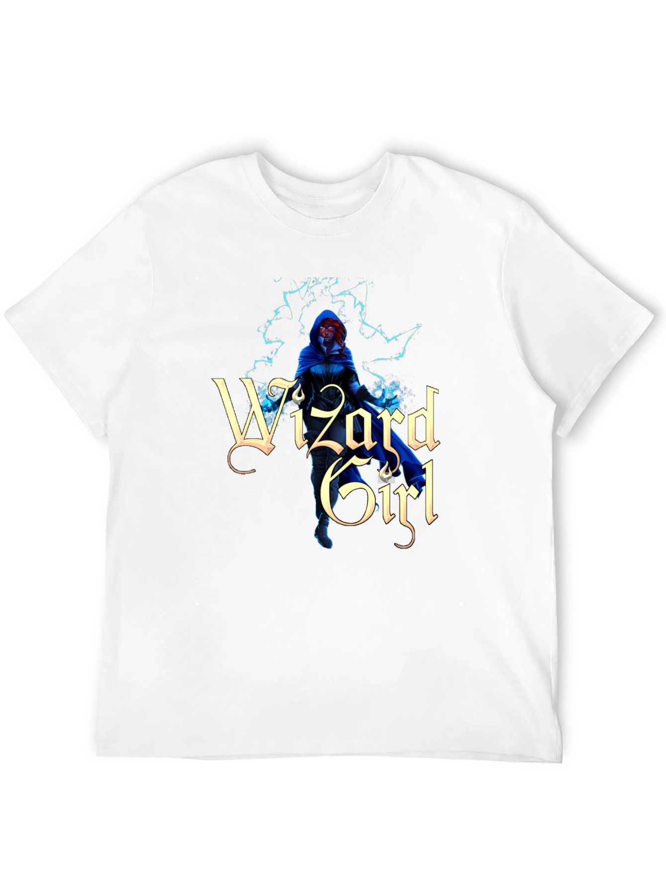 Wizard Girl Graphic Black T-Shirt
