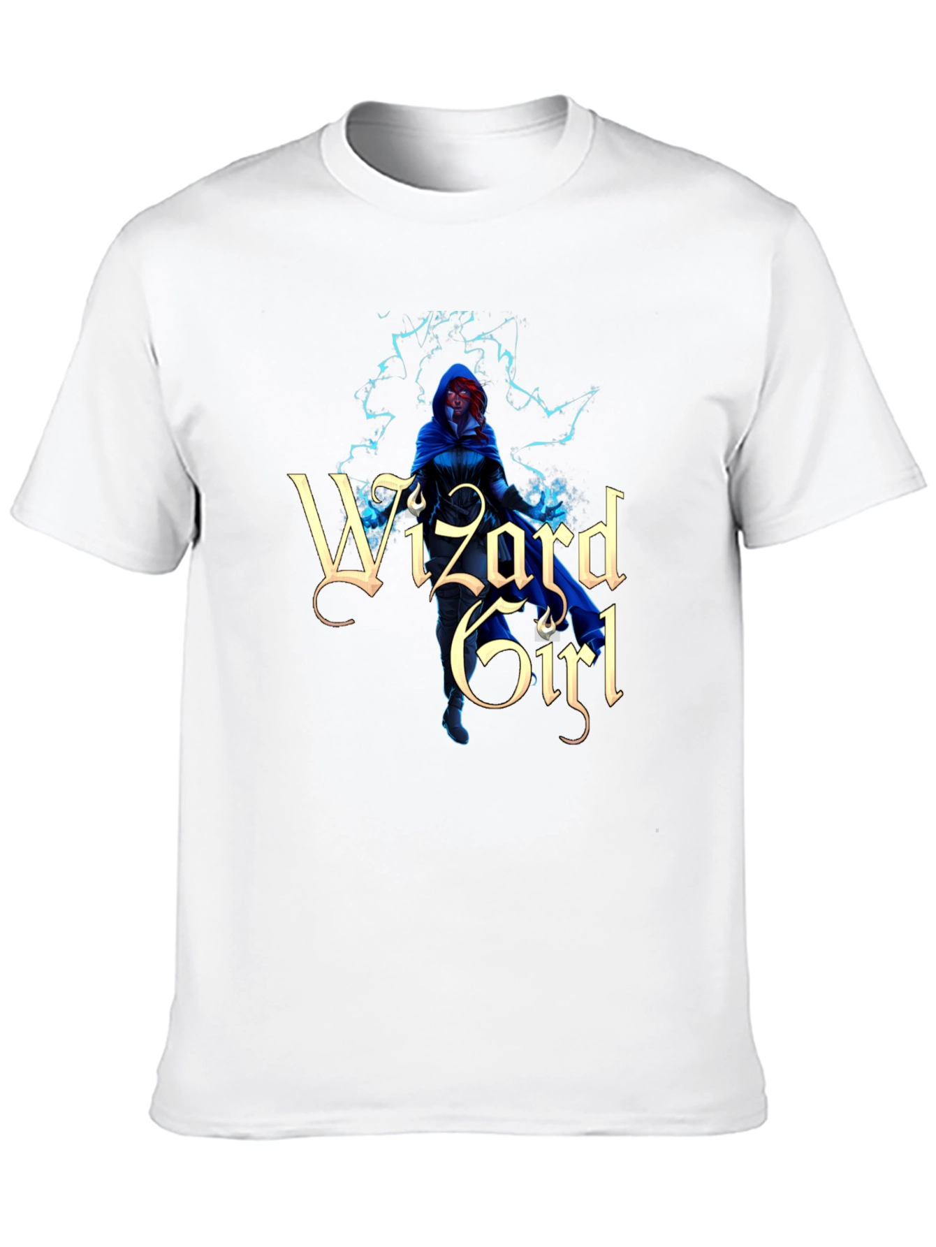 Wizard Girl Graphic Black T-Shirt