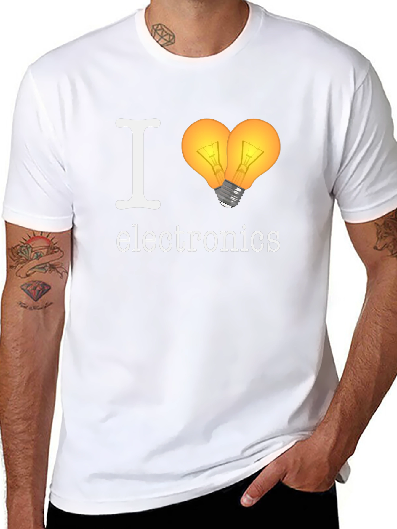 I Heart Electronics T-Shirt - Novelty Graphic Tee