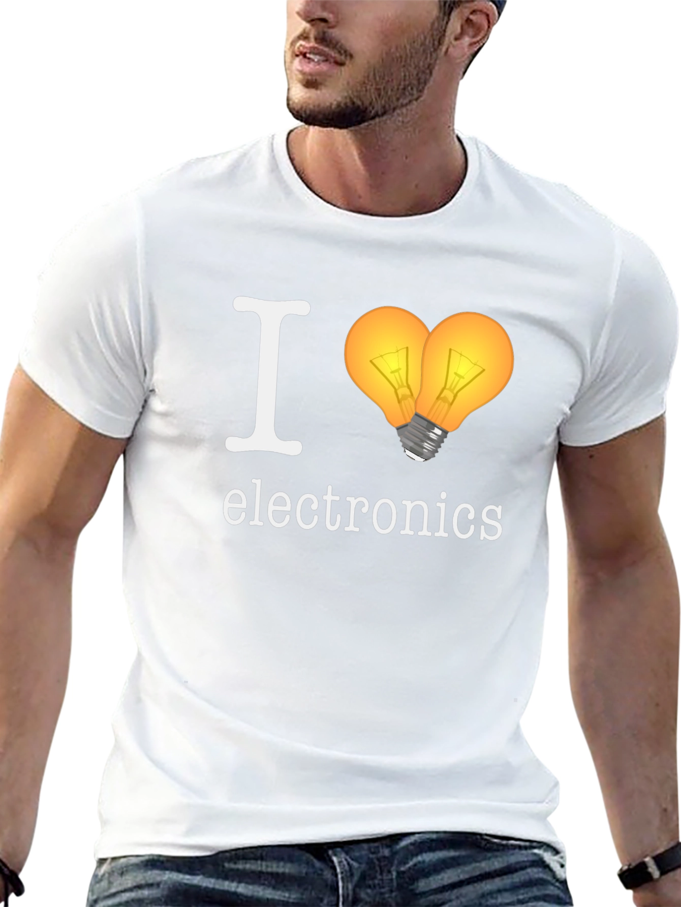 I Heart Electronics T-Shirt - Novelty Graphic Tee