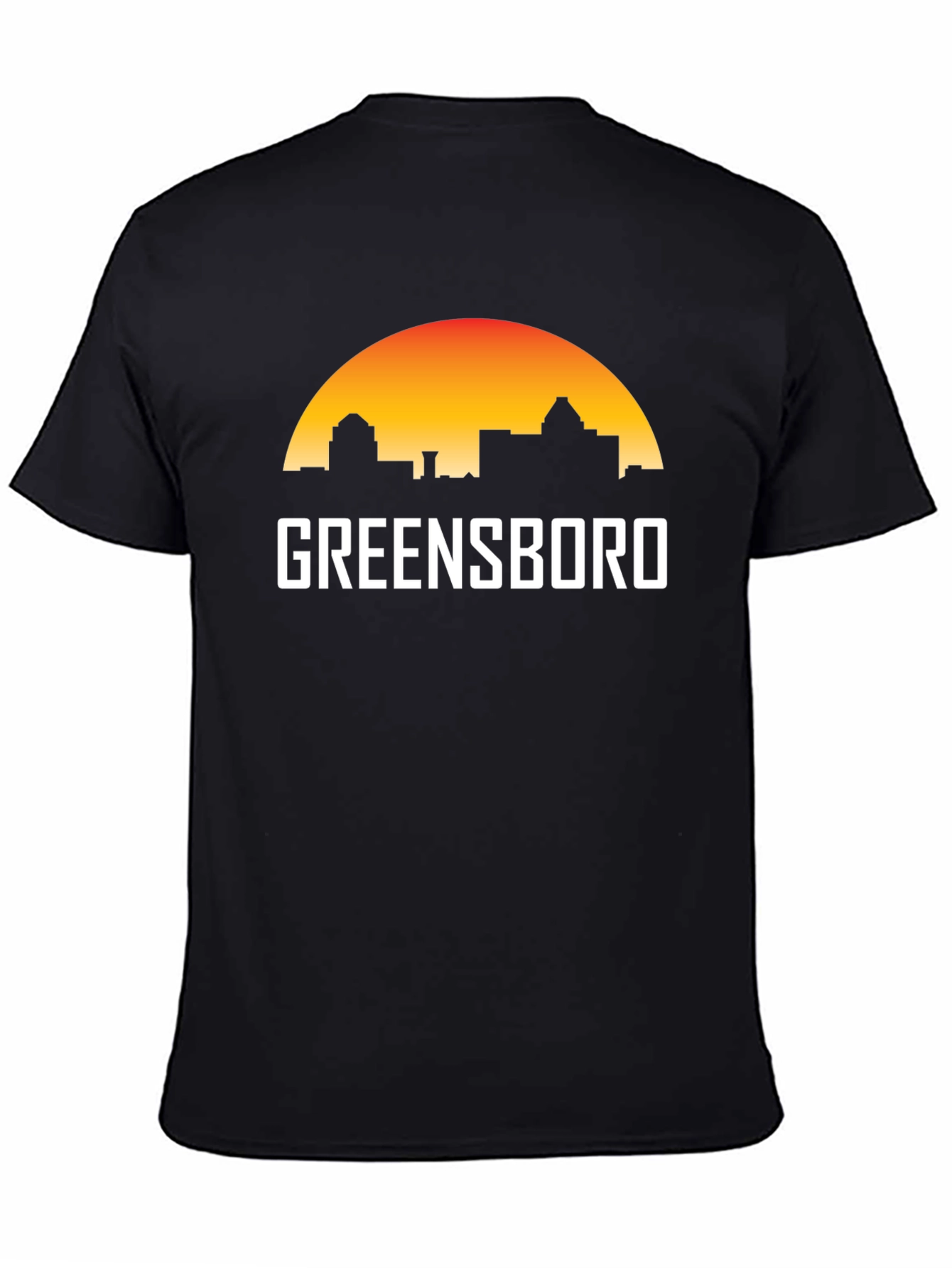 Greensboro Skyline T-Shirt - Cityscape Sunset Tee