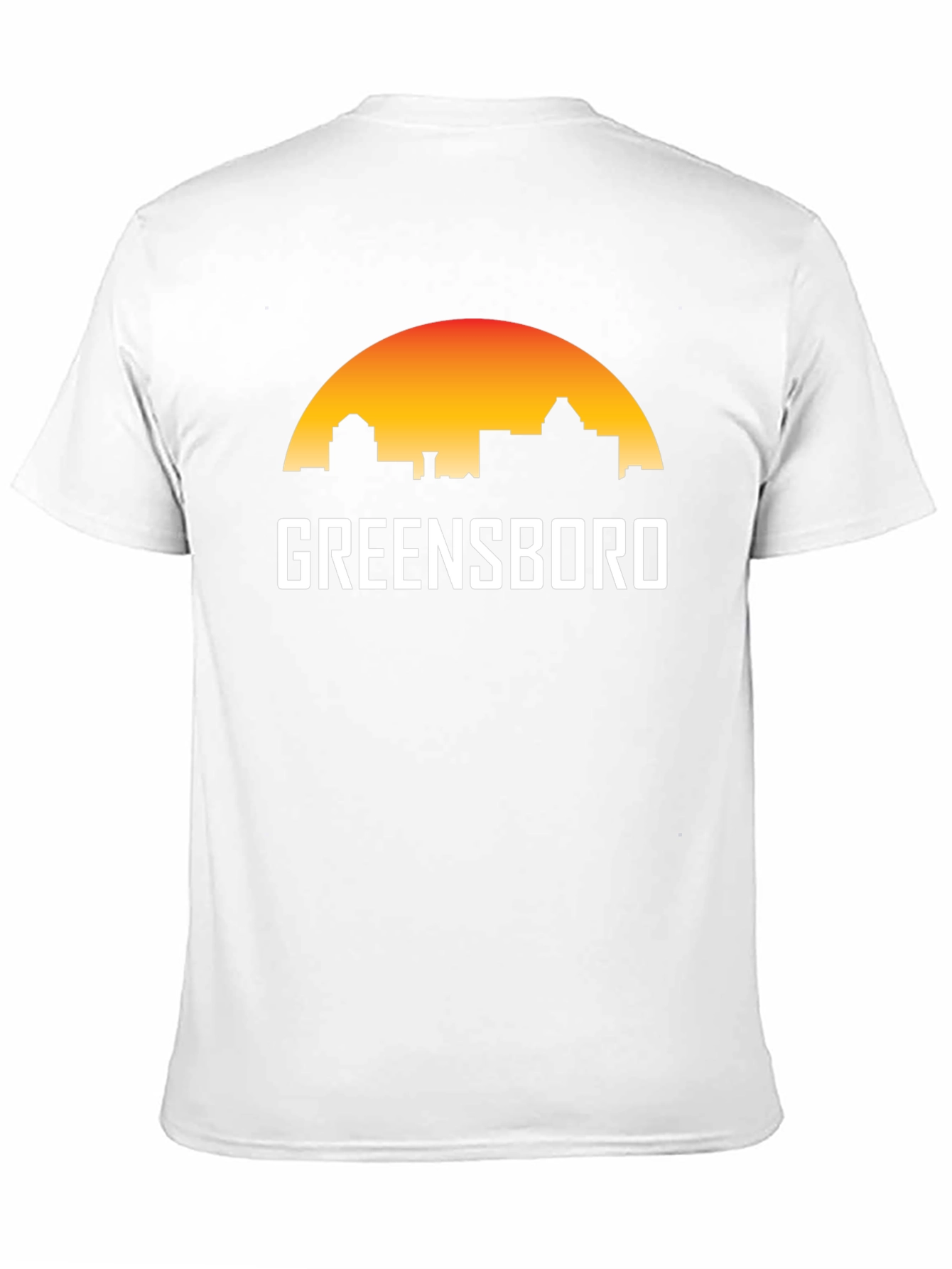 Greensboro Skyline T-Shirt - Cityscape Sunset Tee