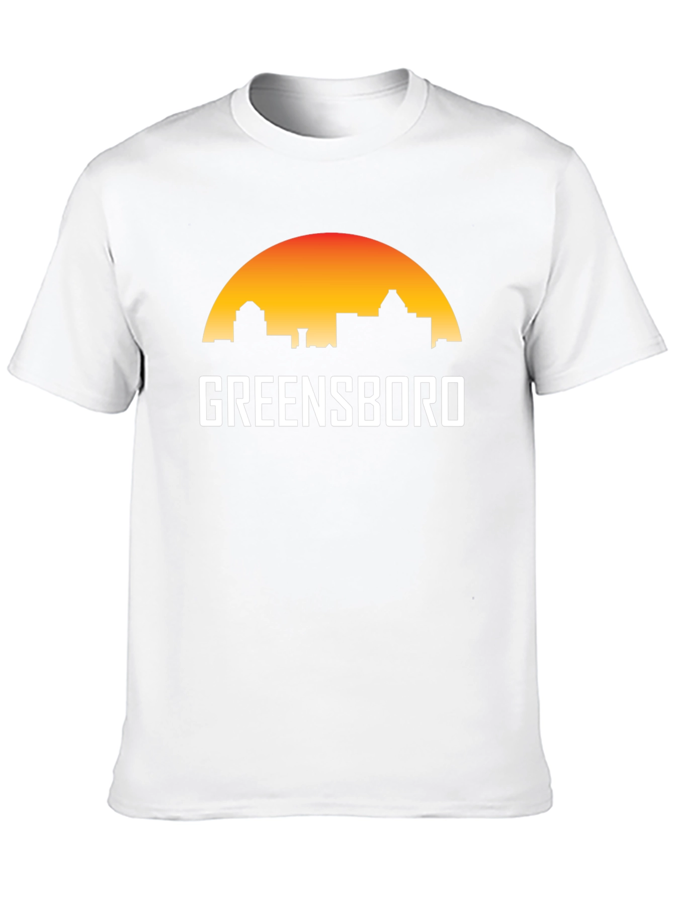 Greensboro Skyline T-Shirt - Cityscape Sunset Tee
