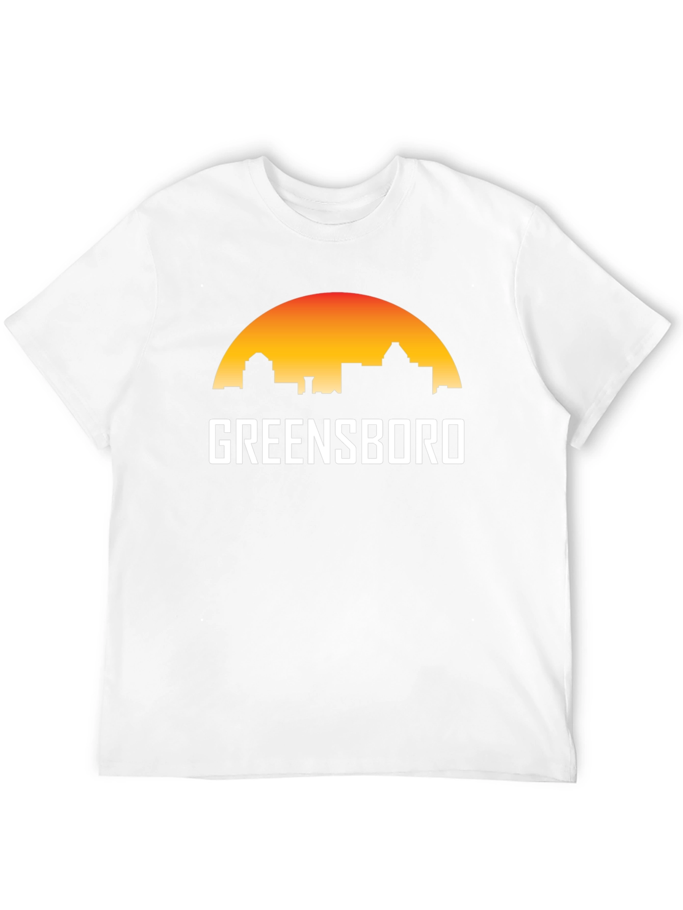 Greensboro Skyline T-Shirt - Cityscape Sunset Tee