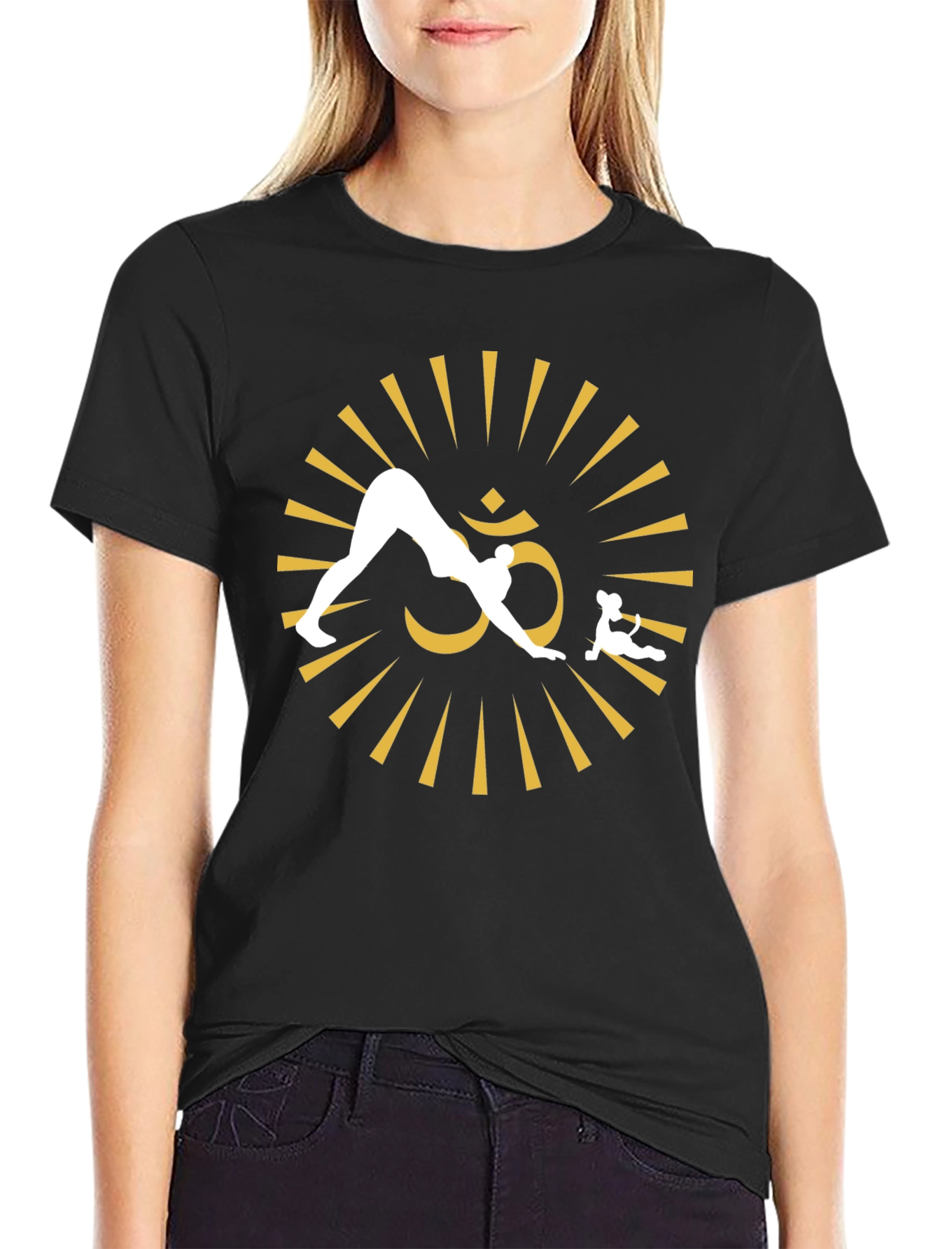 Yoga Om Symbol Black T-Shirt