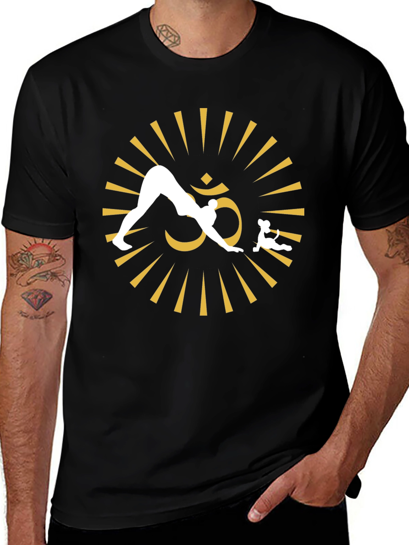 Yoga Om Symbol Black T-Shirt