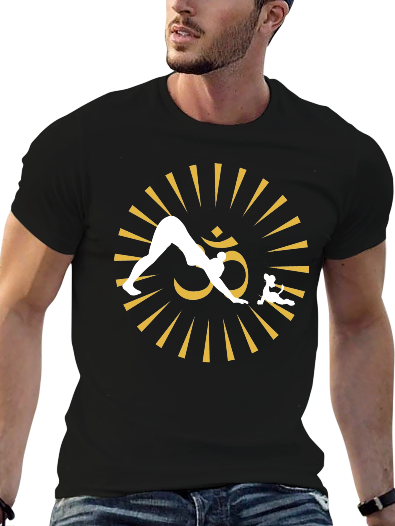 Yoga Om Symbol Black T-Shirt