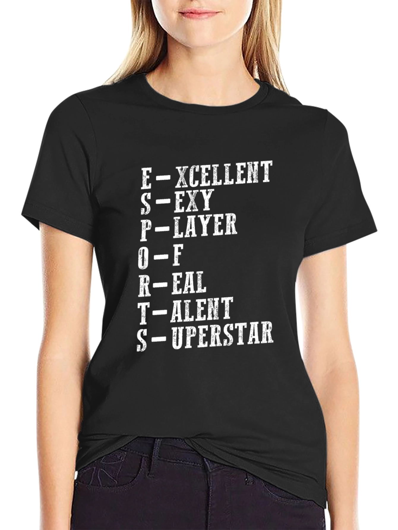 E-Sports Superstar Black Graphic T-Shirt