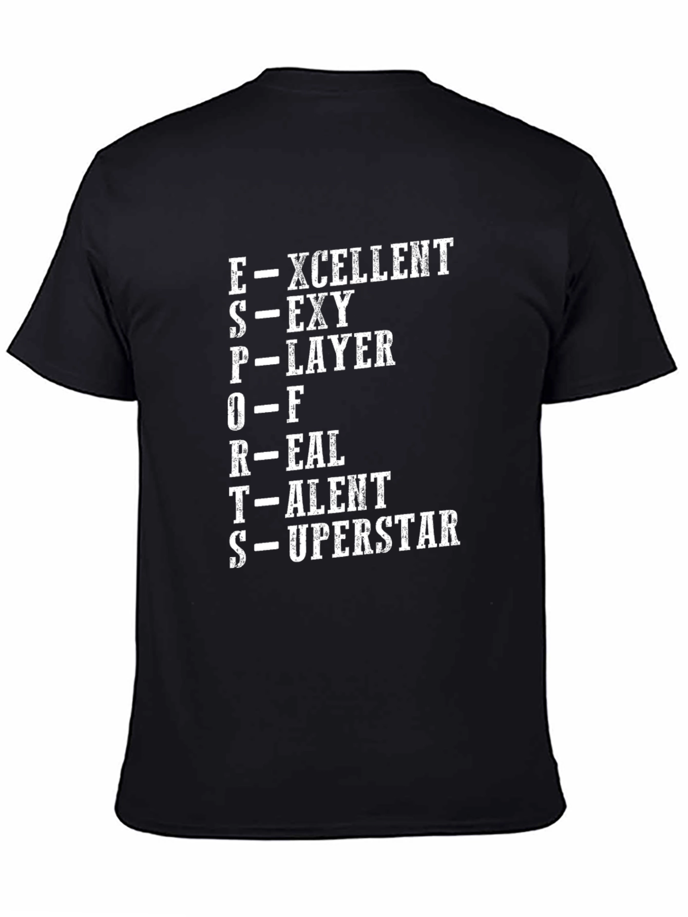 E-Sports Superstar Black Graphic T-Shirt