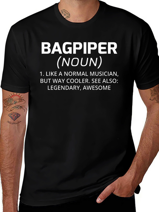 Bagpiper Definition T-Shirt: Cool Musician Tee