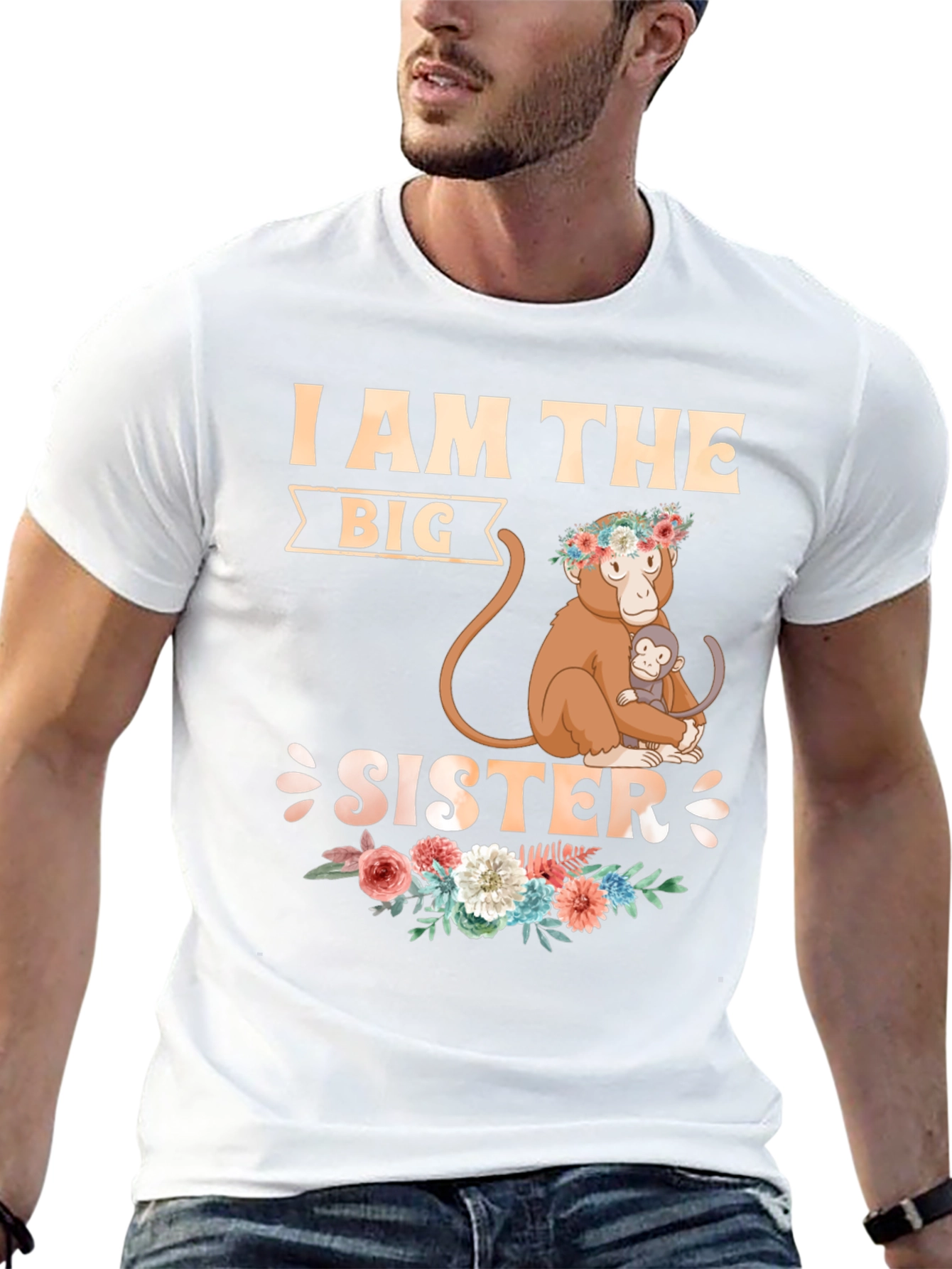I Am The Big Sister Monkey Graphic Tee
