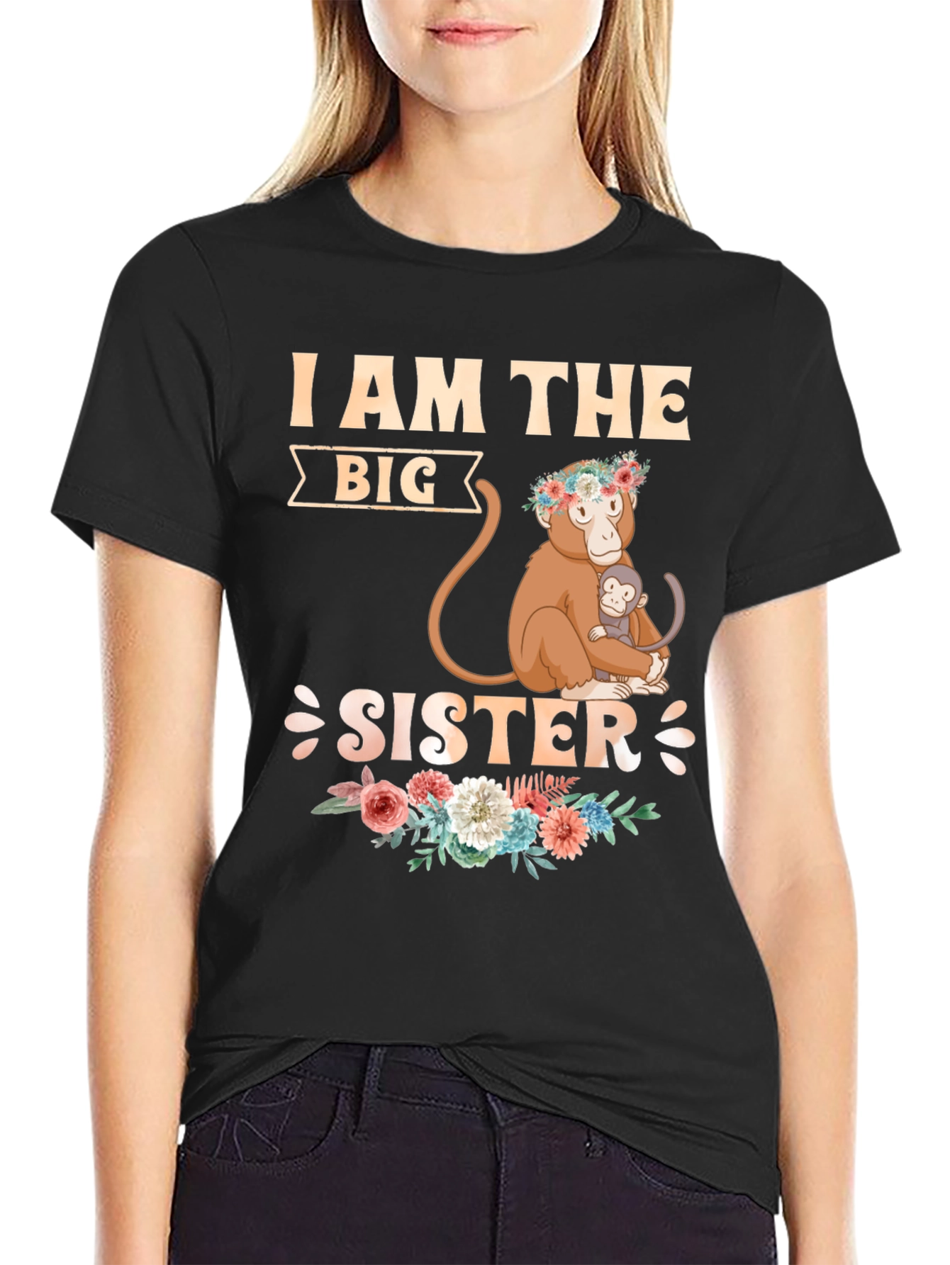 I Am The Big Sister Monkey Graphic Tee