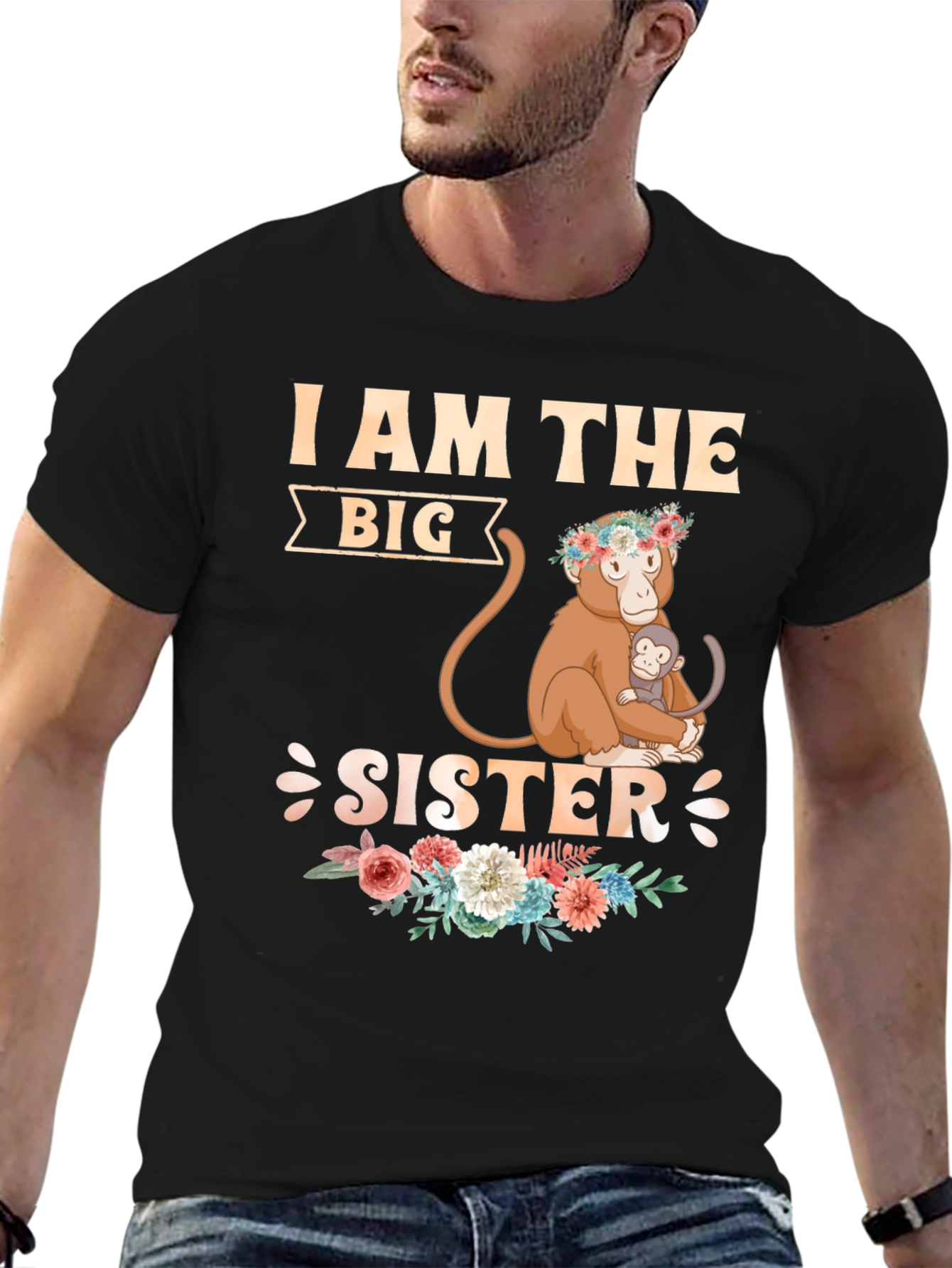I Am The Big Sister Monkey Graphic Tee