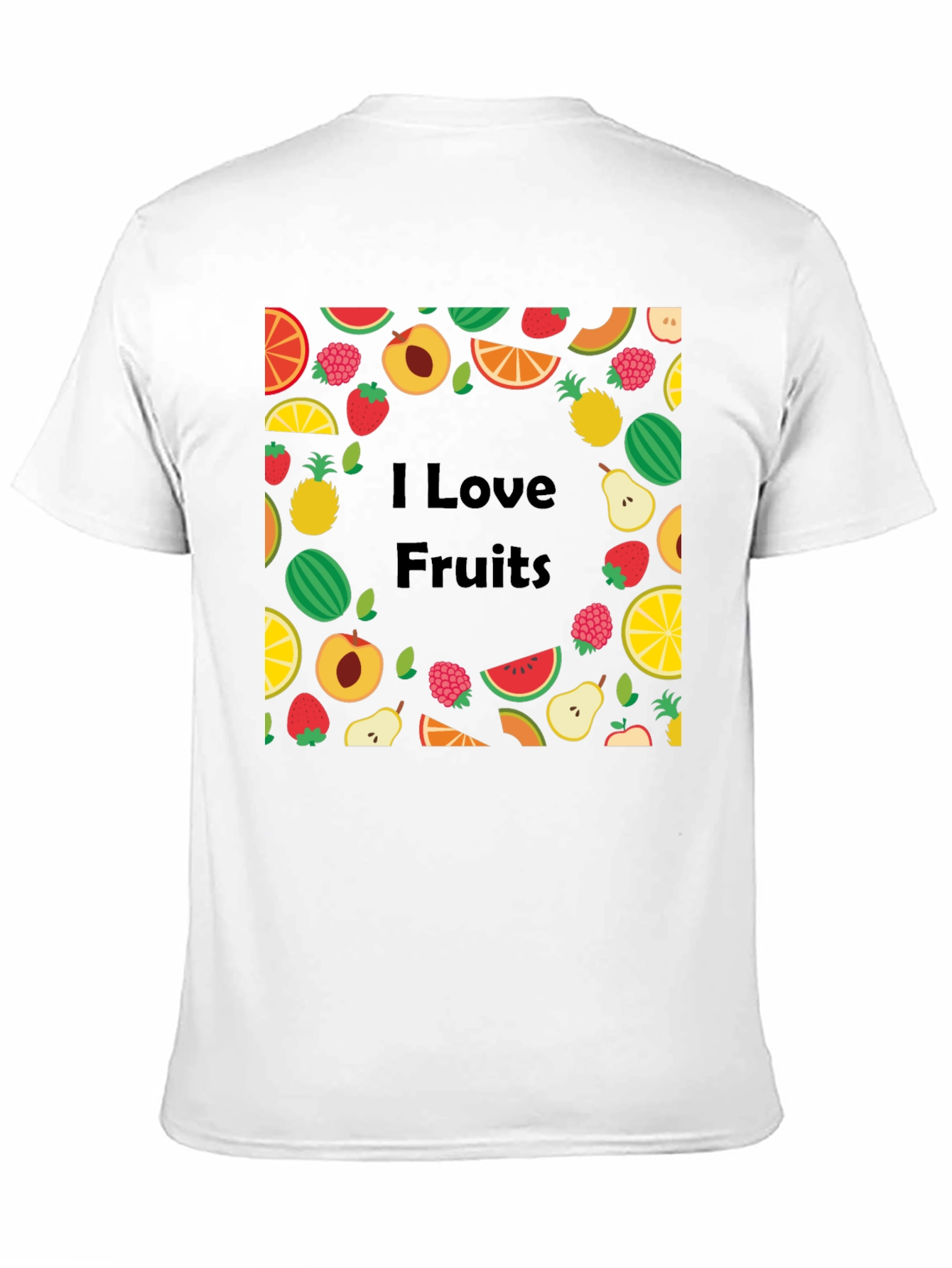 I Love Fruits Graphic Tee - Unisex Black T-Shirt