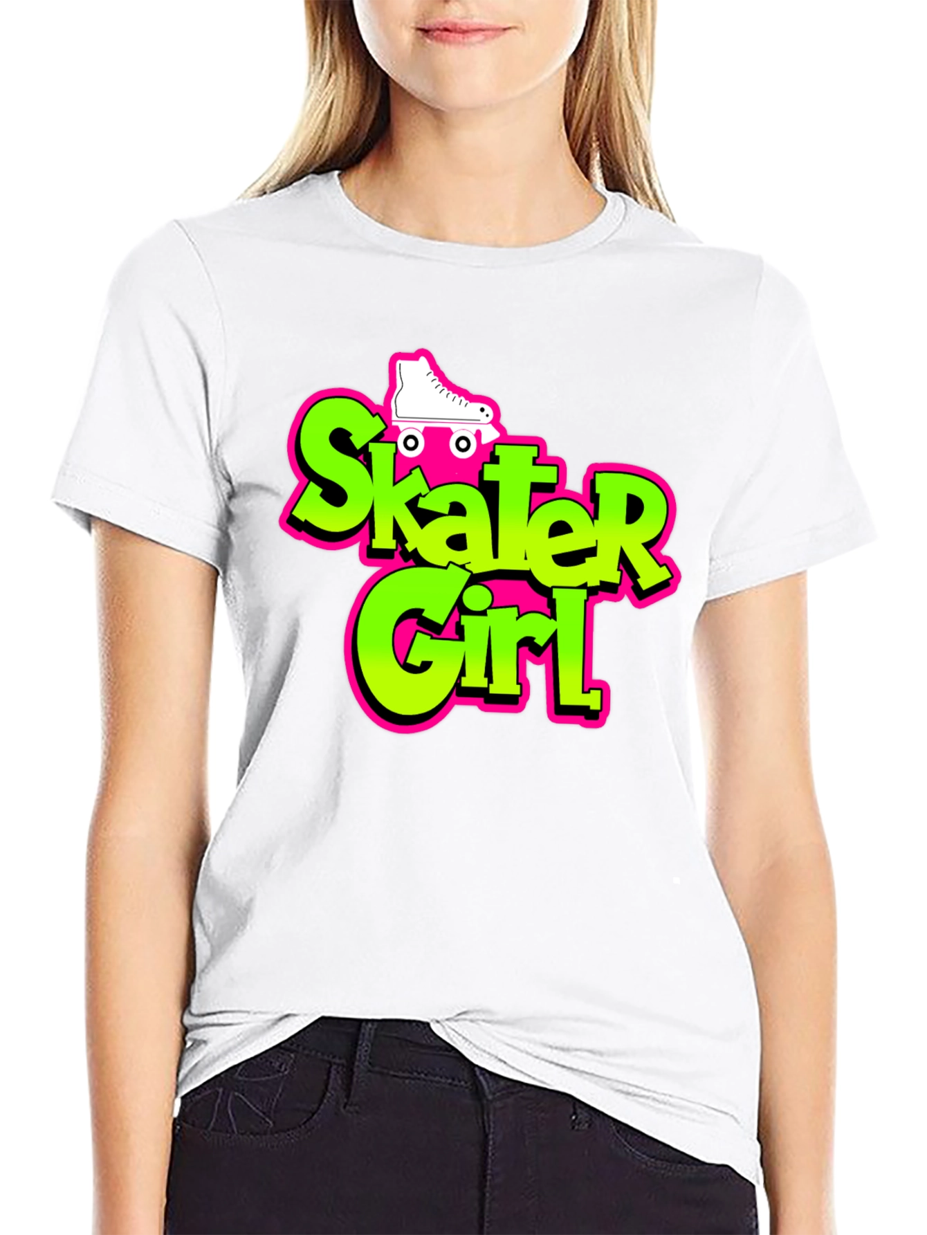 Skater Girl Graphic Tee - Retro Style