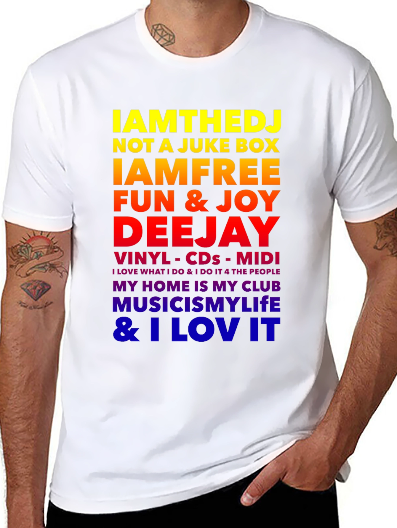 IAMTHEDJ Graphic Tee - Music Lover T-Shirt