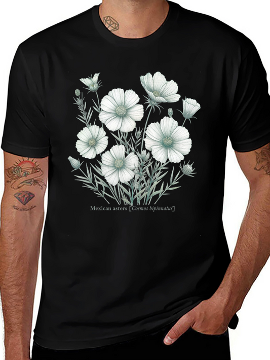 Floral Graphic T-Shirt - Cosmos bipinnatus