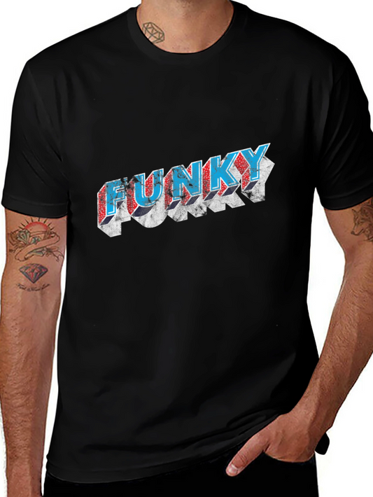 Funky Graphic Black T-Shirt - Unique Design