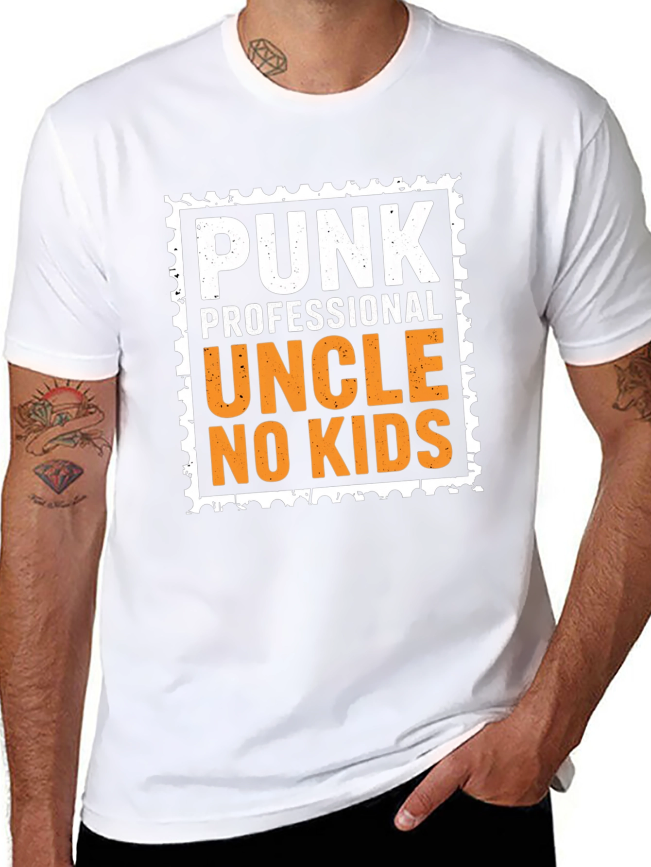 Punk Professional Uncle No Kids Black T-Shirt