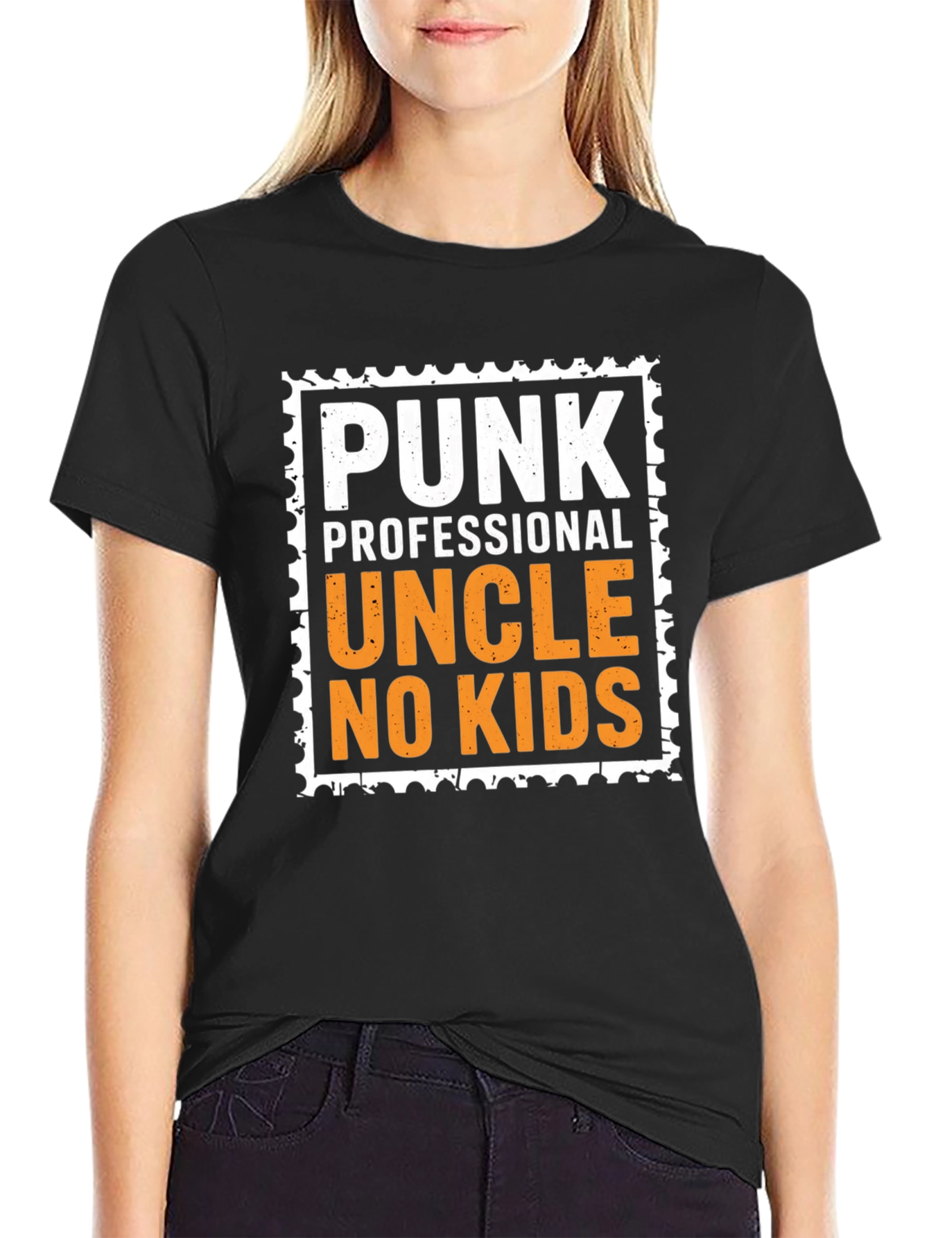 Punk Professional Uncle No Kids Black T-Shirt