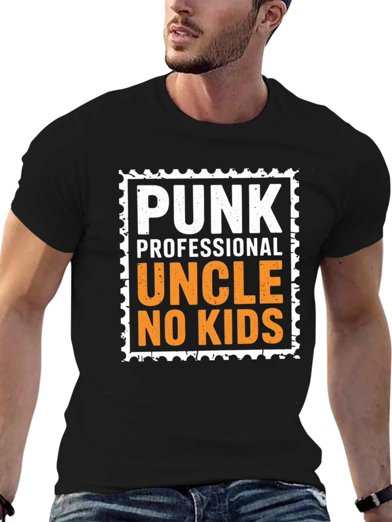 Punk Professional Uncle No Kids Black T-Shirt