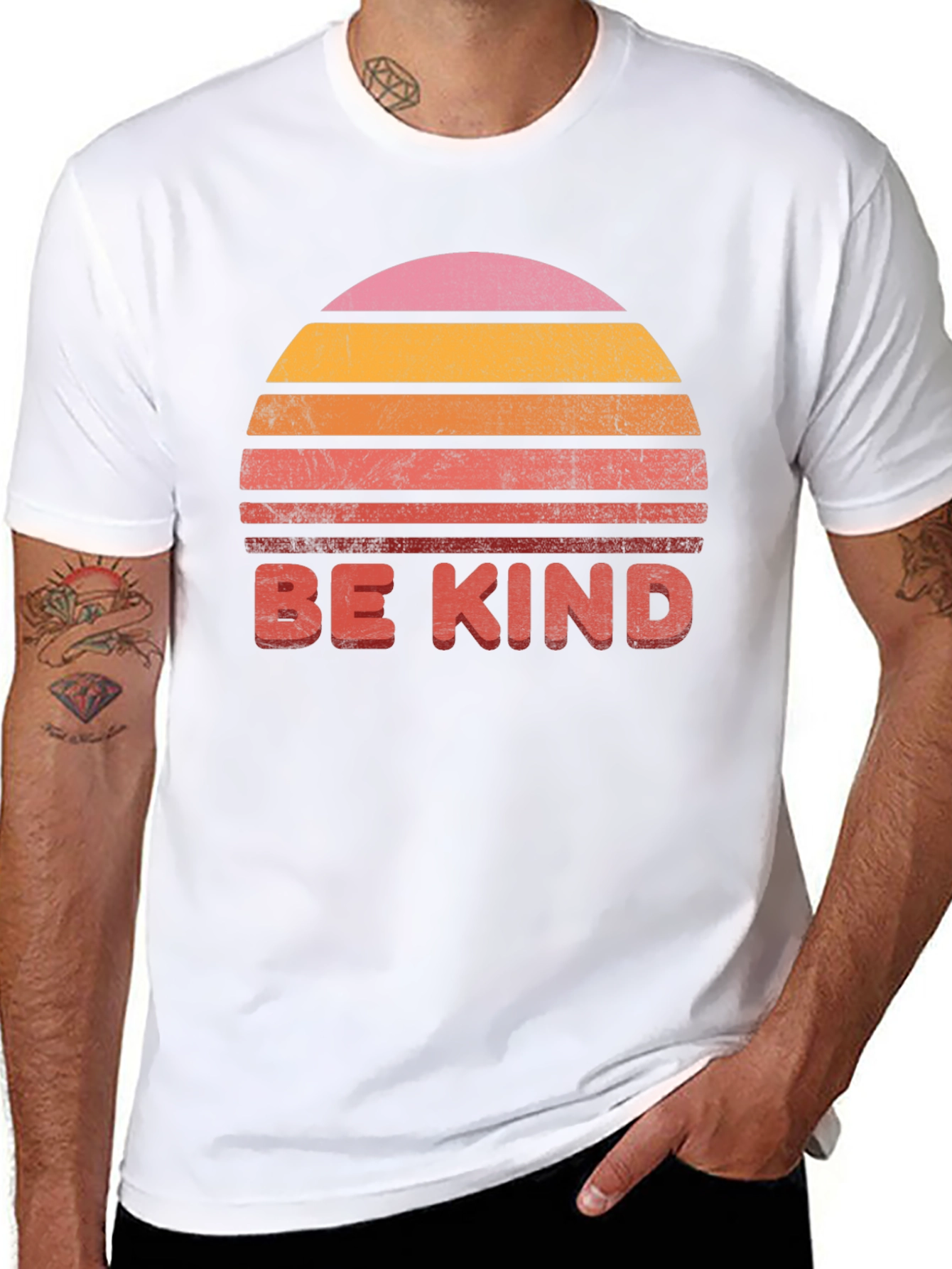 Retro Sunset Be Kind Graphic Tee