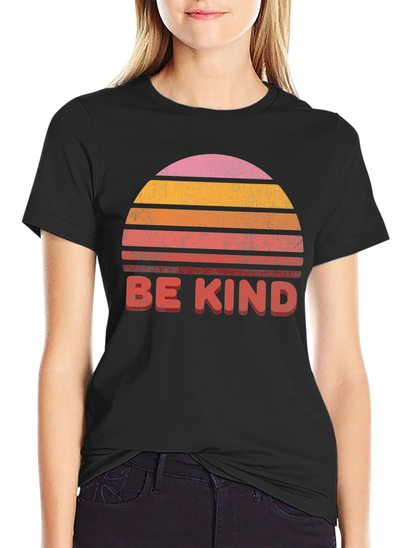 Retro Sunset Be Kind Graphic Tee
