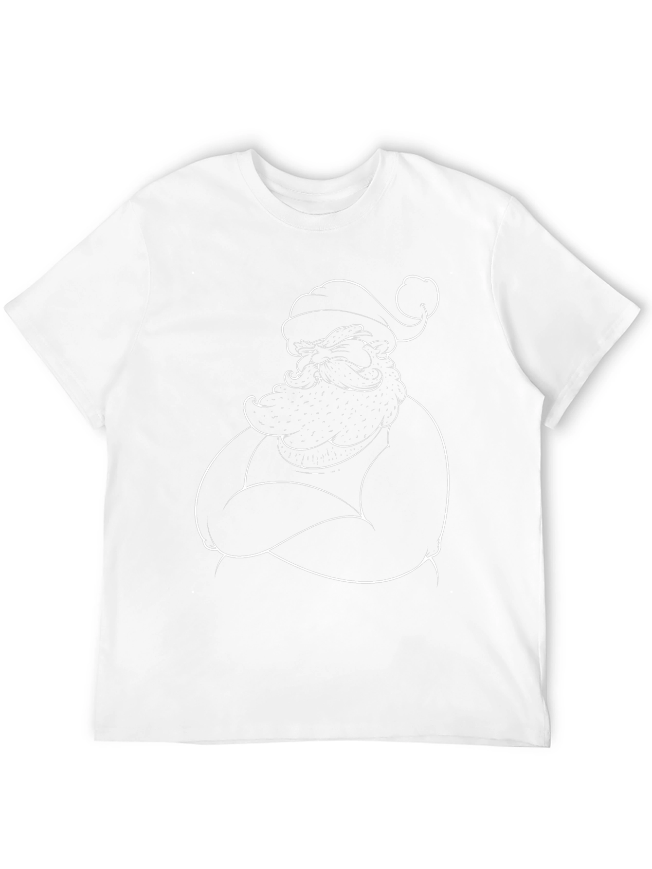 Black Santa Claus Graphic Tee - Holiday Style