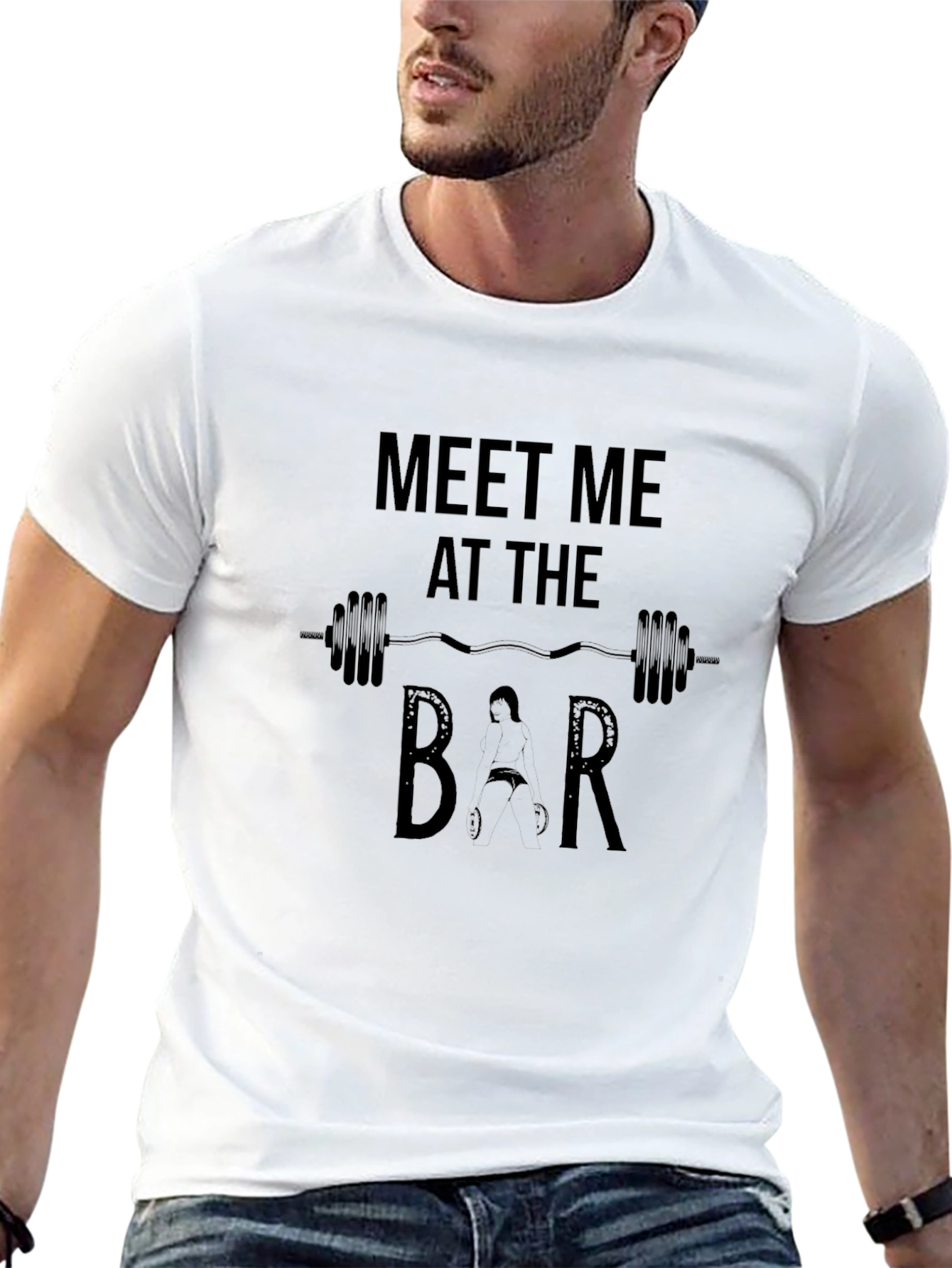 Meet Me at the Bar Black Graphic Tee