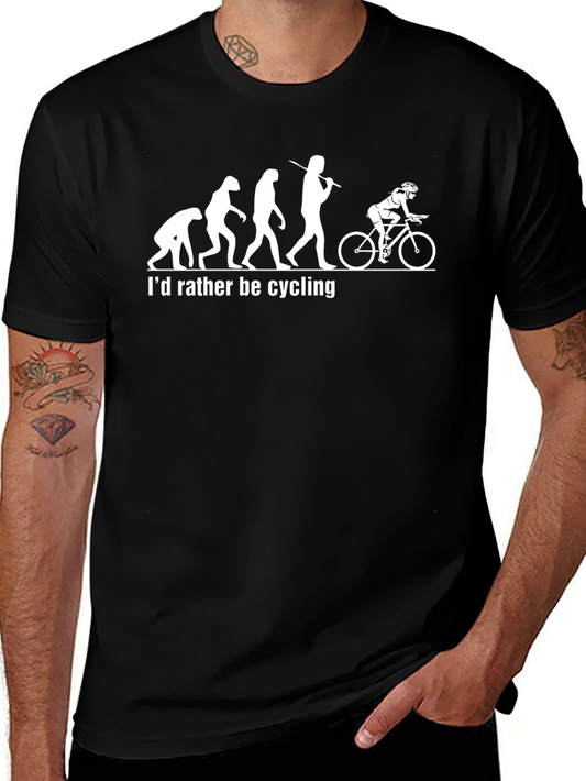 Evolution of Cyclist Graphic T-Shirt