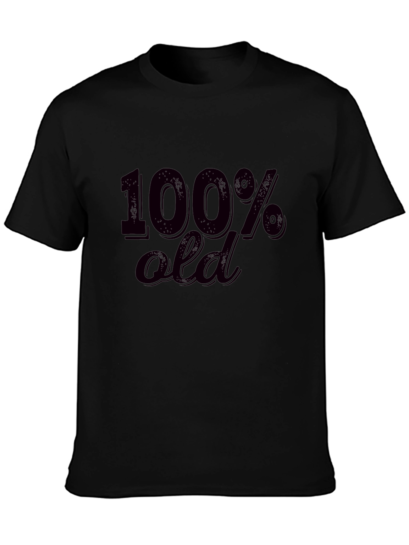 100% Old Black Graphic Tee