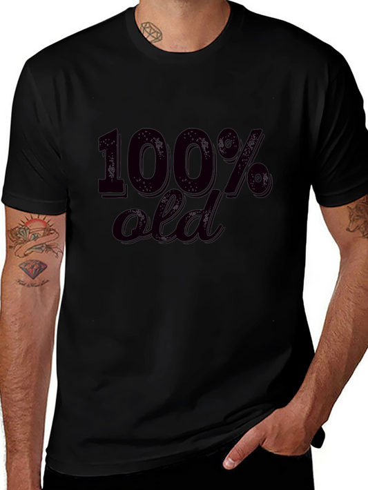 100% Old Black Graphic Tee
