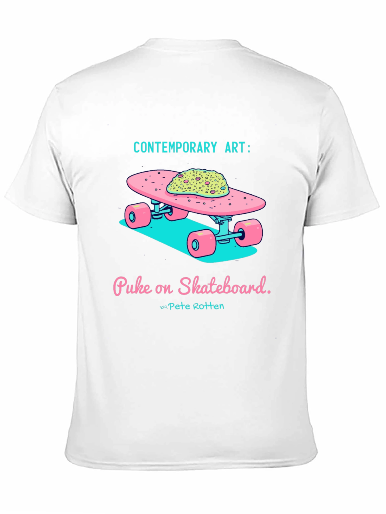 Contemporary Art: Puke on Skateboard Graphic Tee