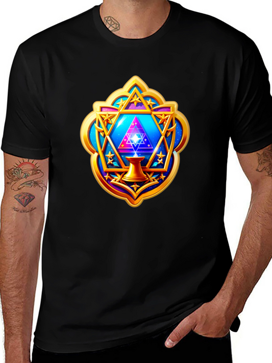 Mystic Geometric T-Shirt - Cosmic Design