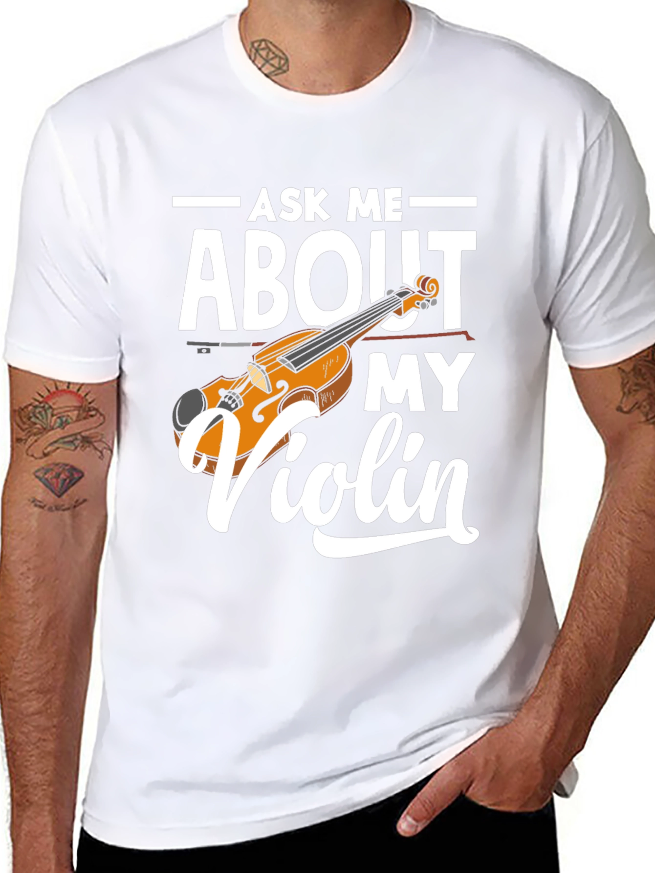 Ask Me About My Violin Graphic Tee