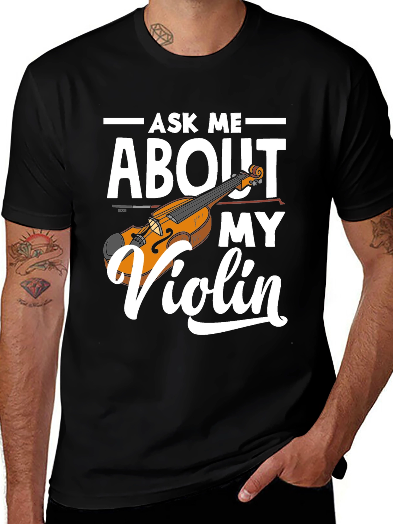 Ask Me About My Violin Graphic Tee