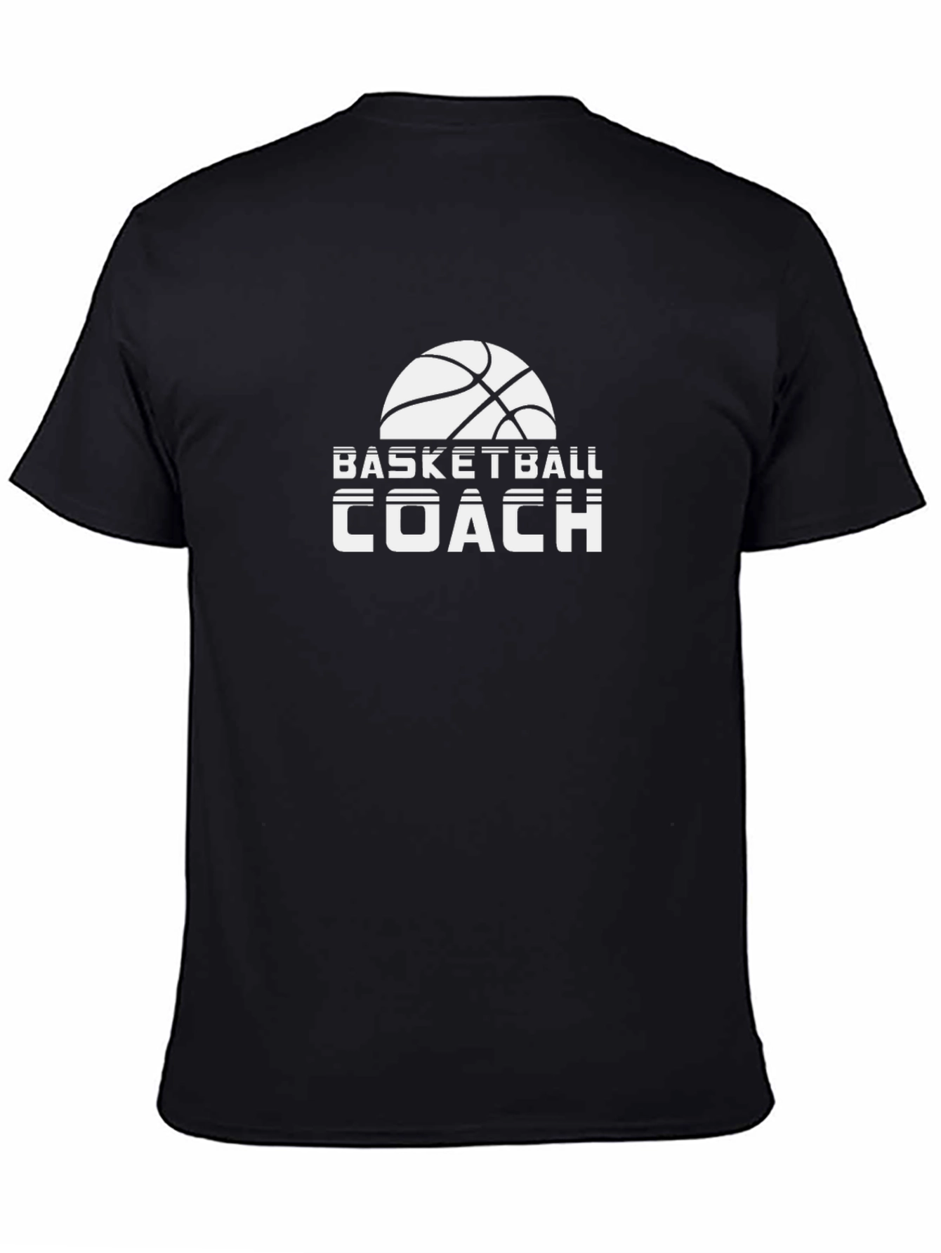 Basketball Coach Graphic Tee - Black Cotton T-Shirt
