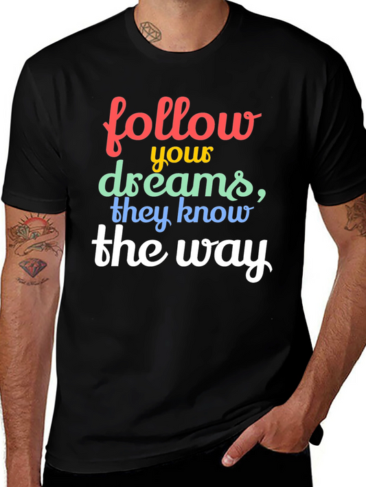 Follow Your Dreams Graphic Tee - Black
