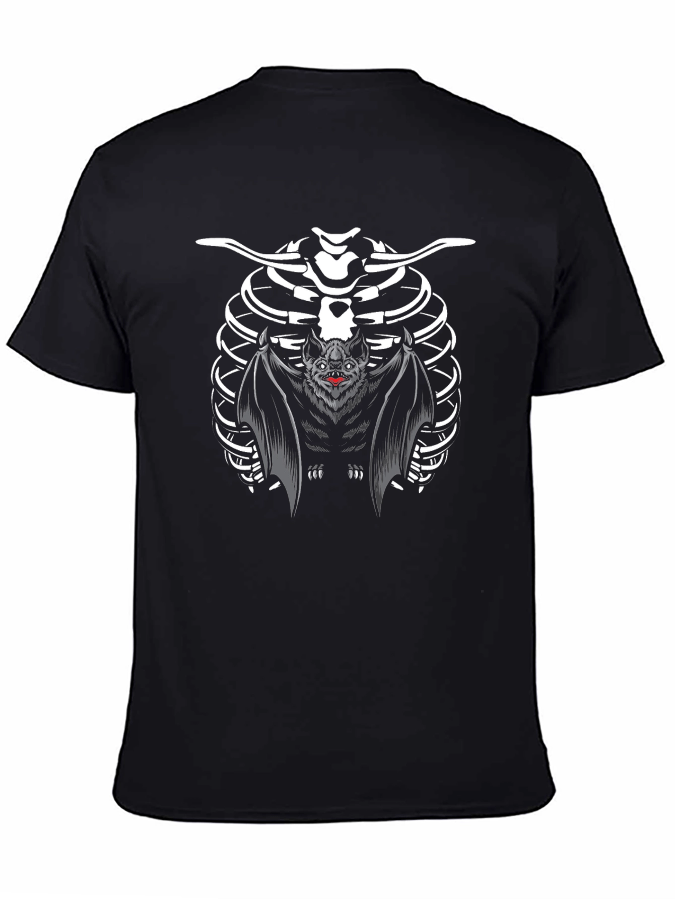 Bat Skeleton Ribcage Halloween T-Shirt