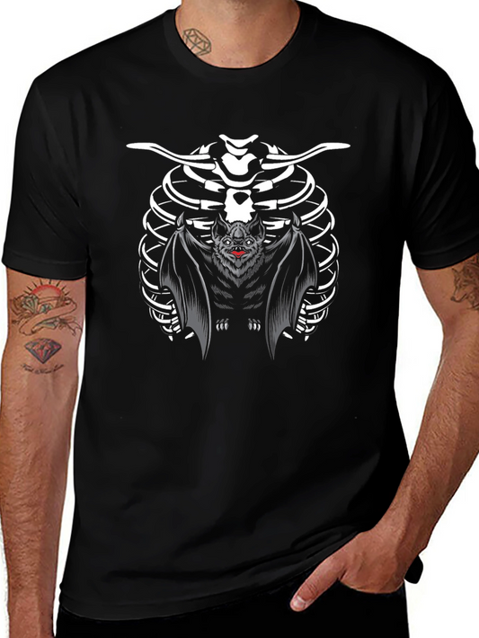 Bat Skeleton Ribcage Halloween T-Shirt